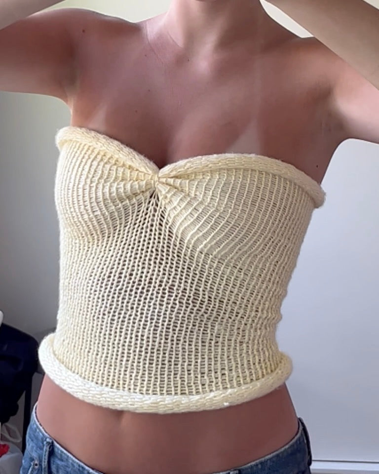 Ruched Strapless Knit Top | All Colours