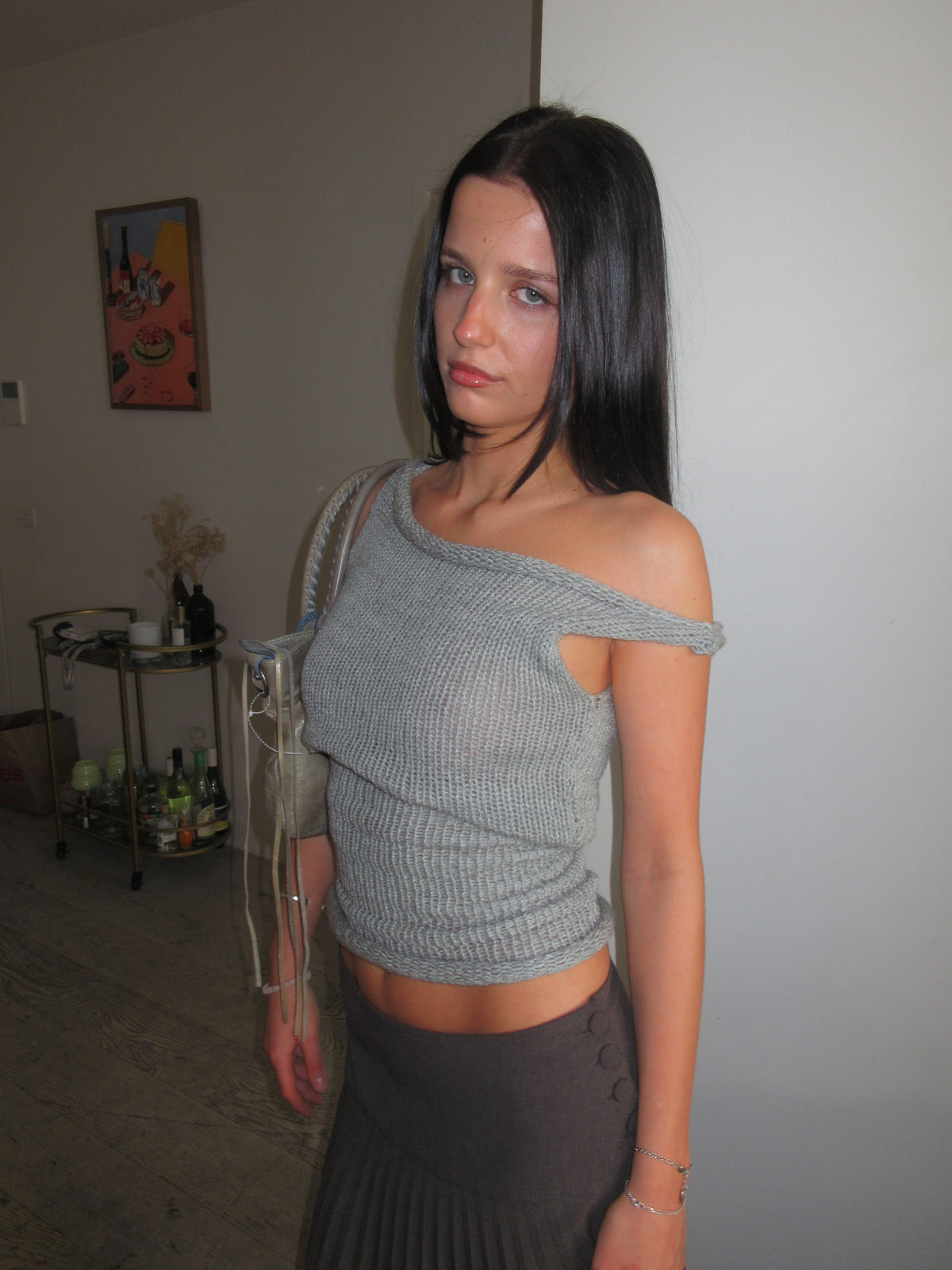 Chloe Navy Knitted